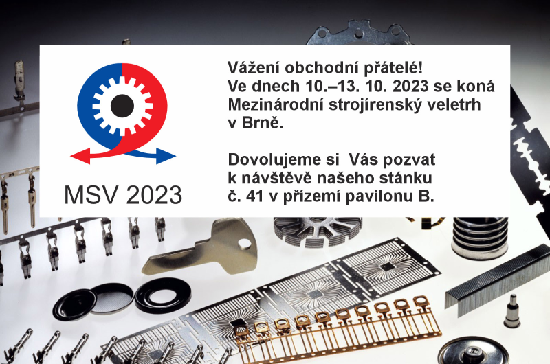 Nabízíme široký sortiment lisovací techniky a dílů do lisovacích nástrojů a forem.